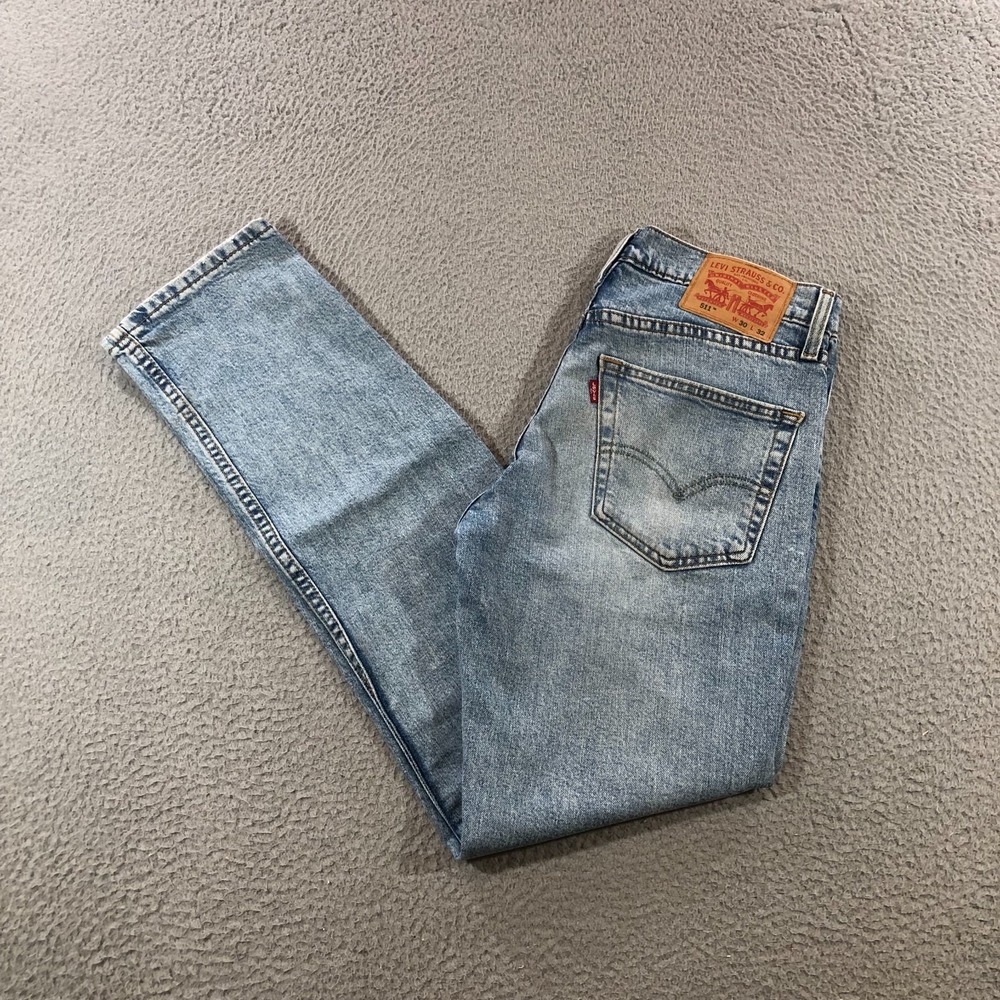 levis 511 denim jeans mens 30x30 blue medium wash